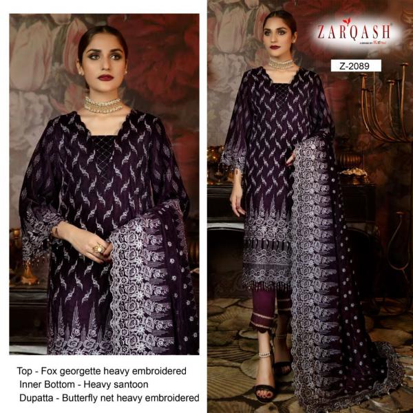 Zarqash Adan's Libas 2 Designer Georgette Pakistani Style Salwar